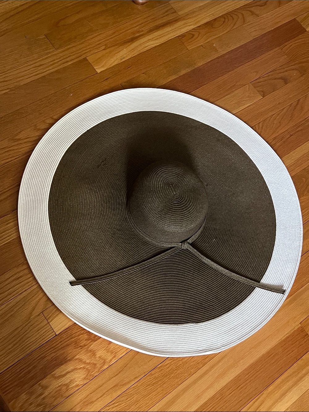 San Diego Hat Company Brown and White Extra Wide Brim Sun Hat Packable Foldable